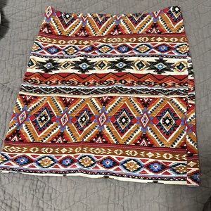 Tribal print skirt